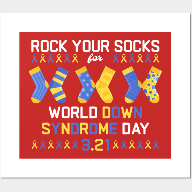 Rock Your Sock for World Down Syndrome Day - Cute Color Wall Art by GosokanKelambu